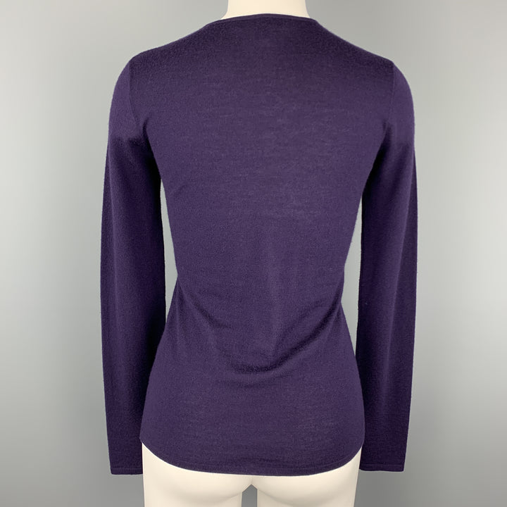 RALPH LAUREN Size S Purple Cashmere Crewneck Pullover