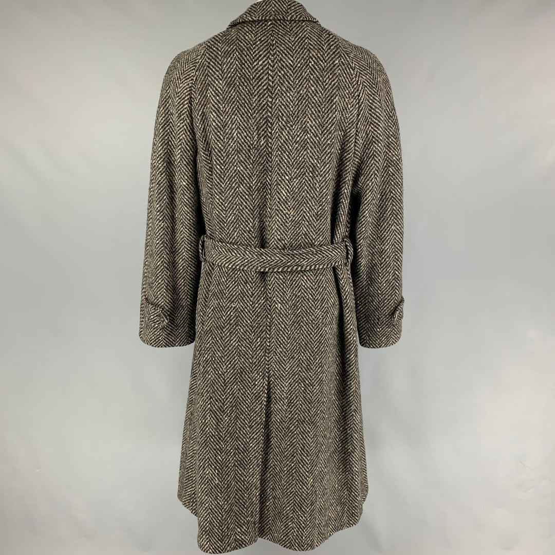 Grey Vintage Burberry Wool Coat Vintage BURBERRYS For BARNEY'S NEW