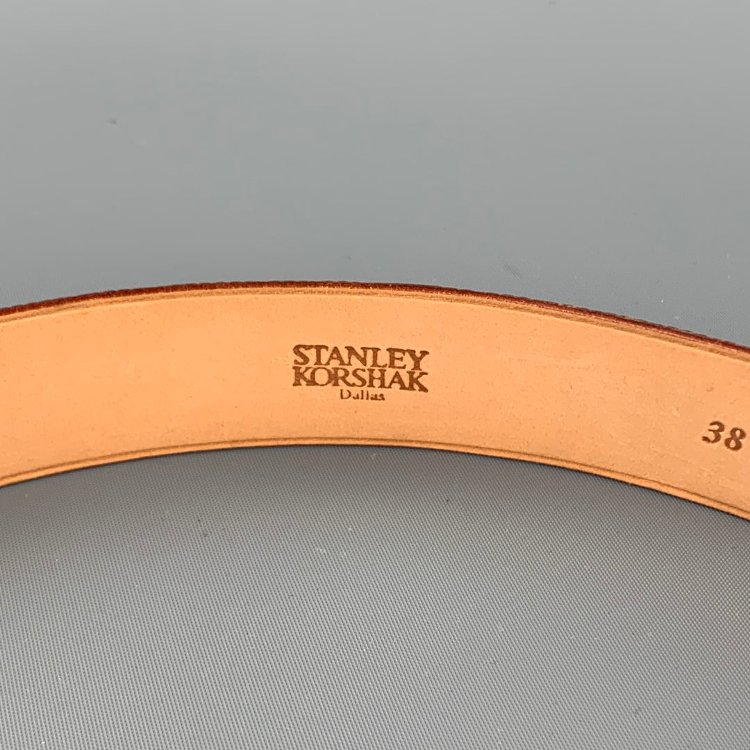 STANLEY KORSHAK Waist Size 38 Cognac Lizard Belt