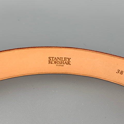 STANLEY KORSHAK Waist Size 38 Cognac Lizard Belt