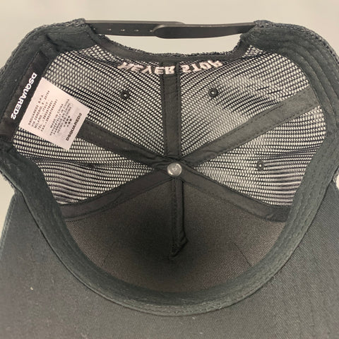 DSQUARED2 Black Yellow Embroidered Canvas Hats