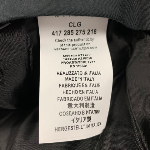 VERSACE Size 32 Black Wool Tuxedo Dress Pants
