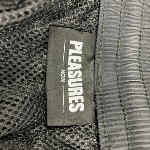 PLEASURES Information Surcharge Taille M Pantalon décontracté en nylon noir et blanc avec cordon de serrage