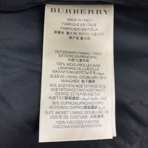 BURBERRY Size 38 Navy Wool Flat Front Dress Pants