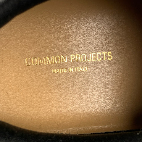 COMMON PROJECTS Size 12 Black & White Mixed Materials Leather Lace Up Sneakers