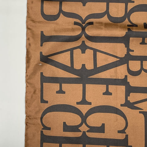 JAEGER Brown & Black Print Silk Scarf