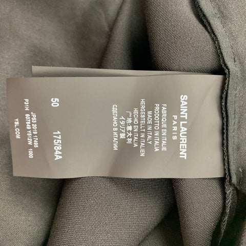 SAINT LAURENT Size 34 Black Wool Tuxedo Dress Pants