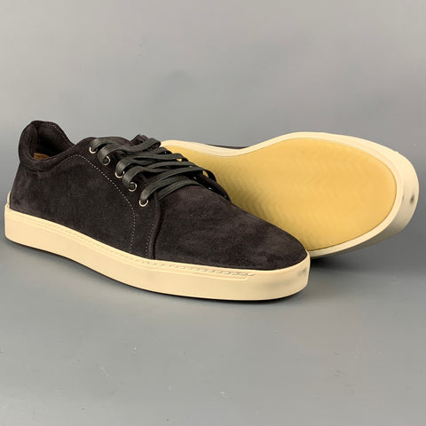 RAG &amp; BONE Taille 11 Baskets en daim charbon de bois et crème