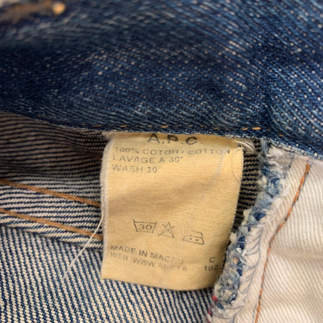 A.P.C. Size 29 Blue Cotton Washed Jeans