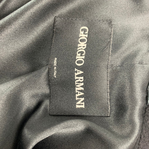 GIORGIO ARMANI Size 6 Black Angora Blend Zip Up Jacket