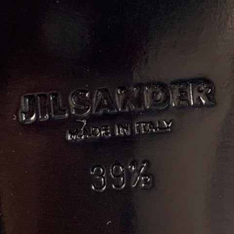 JIL SANDER Size 9.5 Black Silver Ombre Lace-Up Shoes