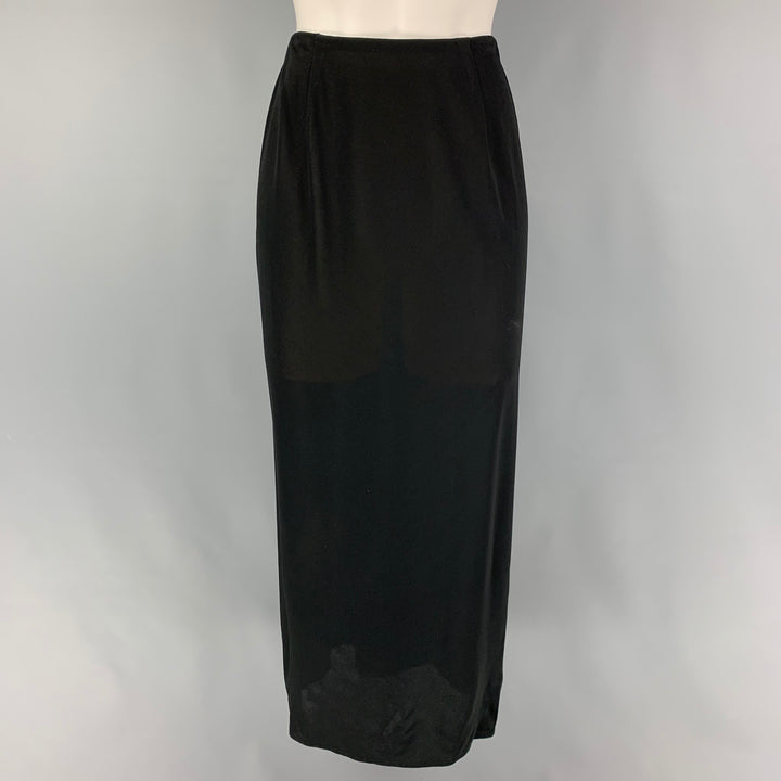 DOLCE & GABBANA Size 4 Black Acetate Blend Single Breasted Skirt Suit