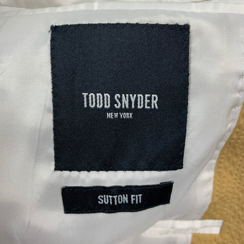 TODD SNYDER Size 40 Mustard Seersucker Cotton Sport Coat