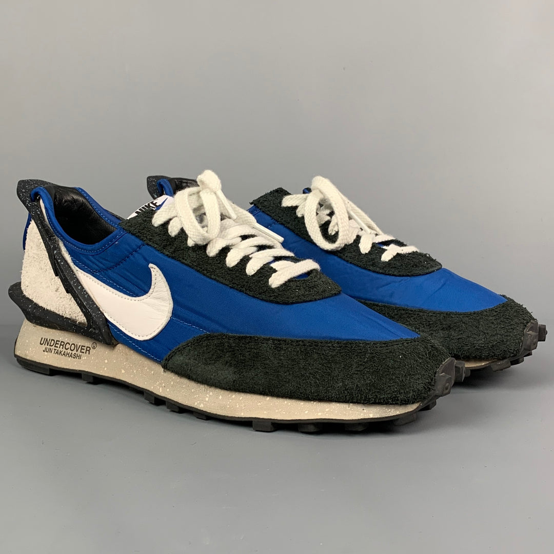 NIKE x UNDERCOVER Size 10.5 Blue & Black Color Block Nylon Daybreak Sneakers