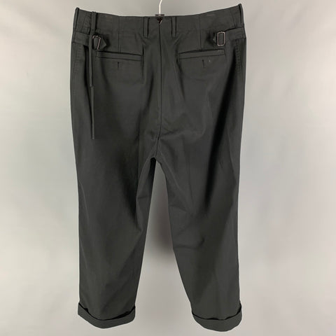 CRAIG GREEN Taille L Pantalon décontracté à pattes latérales en coton noir