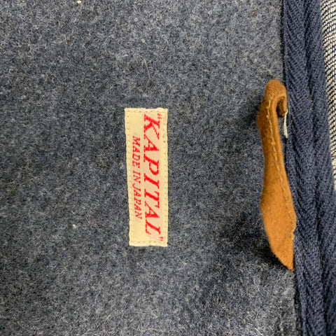 KAPITAL Size M Indigo Contrast Stitch Cotton Hooded Jacket