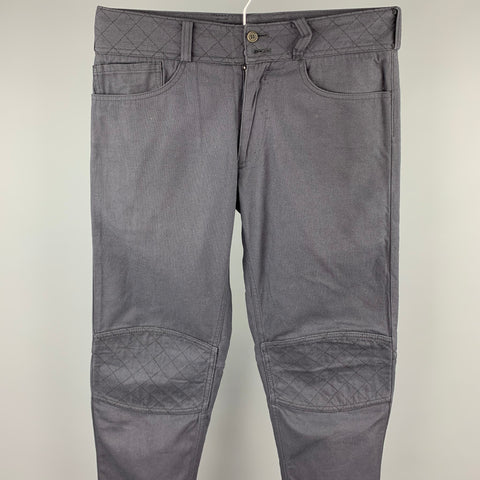 ISSEY MIYAKE Size 30 Navy Nylon Top Cropped Zip Fly Casual Pants