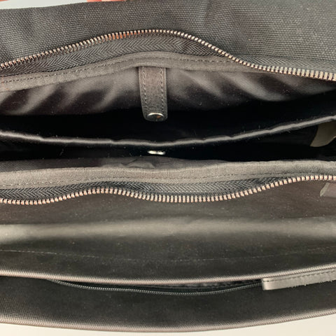 COTE & CIEL Black Mixed Materials Coated Canvas Cross Body Bag