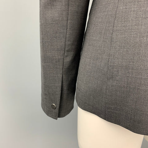 ELIE TAHARI Talla 8 Blazer de solapa de muesca de lana gris