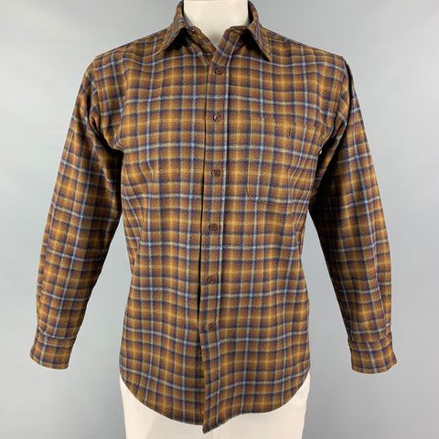 PENDLETON Size S Brown Plaid Button Up Long Sleeve Shirt