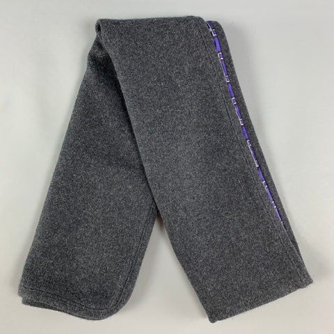 SHANGHAI TANG Grey Purple Cashmere Blend Scarf