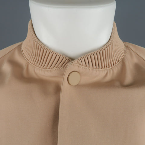 CALVIN KLEIN COLLECTION Spring 2015 Runway 38 Blush Nude Tan Bomber Jacket