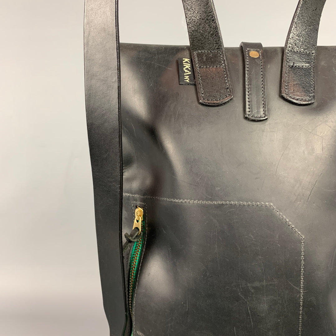KIKA NY Black Leather Backpack