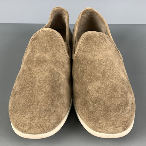 VINCE Size 8 Beige Taupe Suede Slippers Loafers