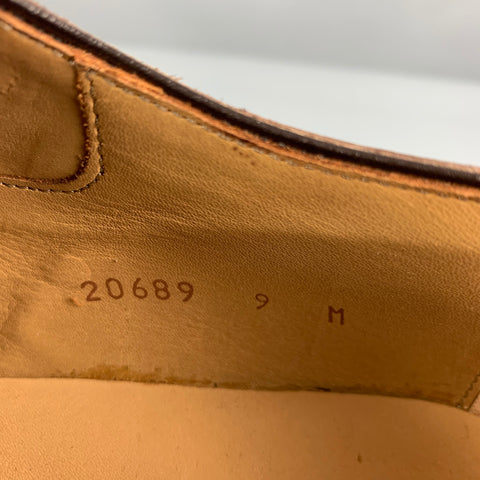 MAGNANNI Size 9 Brown Antique Leather Lace Up Shoes
