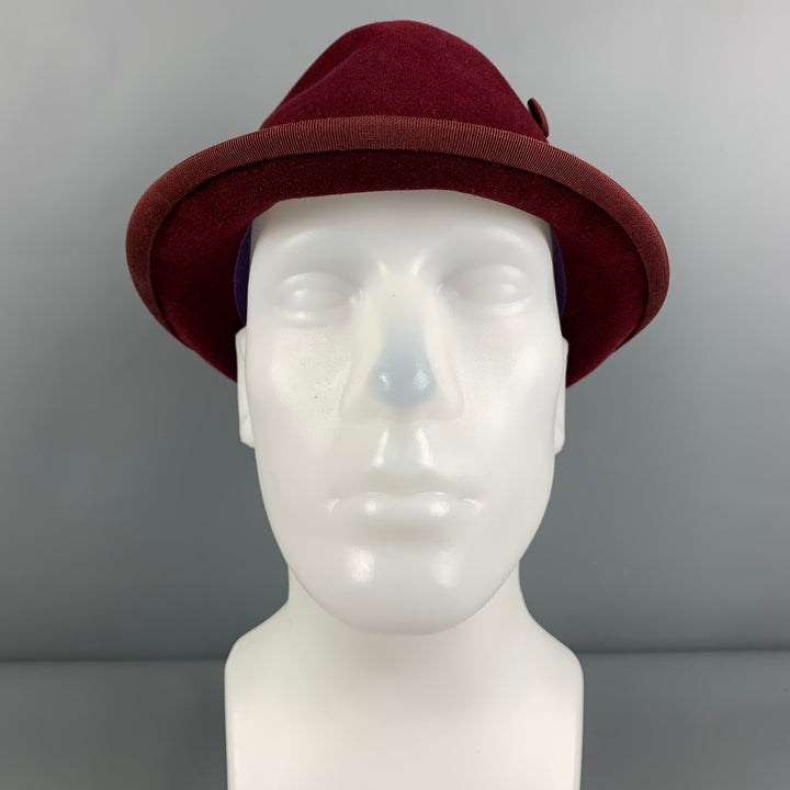 Vintage ROD KEENAN Burgundy Felt Derby Hats