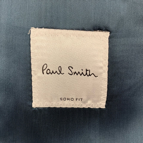 PAUL SMITH Size 36 Regular Blue Wool Notch Lapel Suit