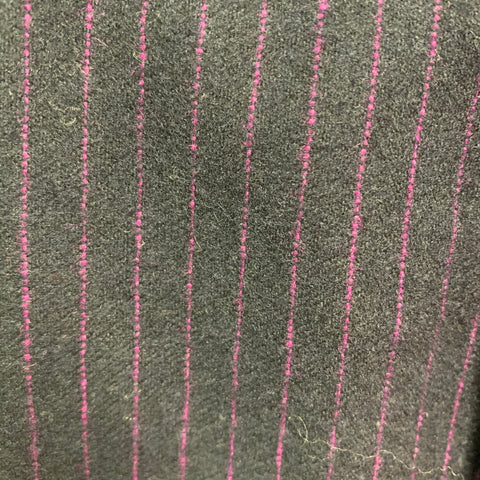 MIU MIU Size 36 Black Pink Pinstripe Wool Blend Flat Front Dress Pants