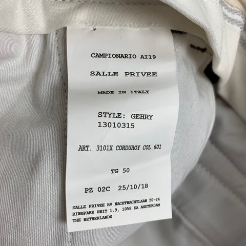 SALLE PRIVEE Size 40 Brown Corduroy Cotton Notch Lapel Suit