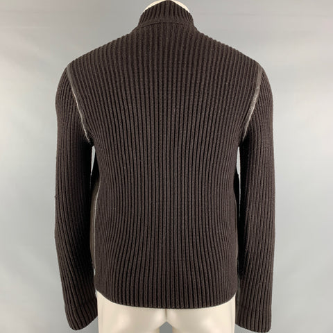 ARMANI COLLEZIONI Size 38 Brown Mixed Materials Wool Jacket