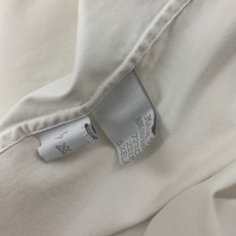 PRADA Size L Off White Cotton Blend Button Down Long Sleeve Shirt