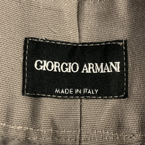 GIORGIO ARMANI Taille 14 Pantalon habillé en soie / cachemire taupe avec patte avant