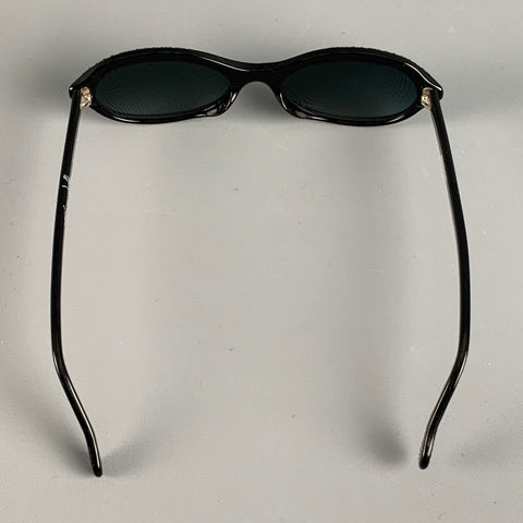 FRANCIS KLEIN Black Acetate Rhinestones Sunglasses