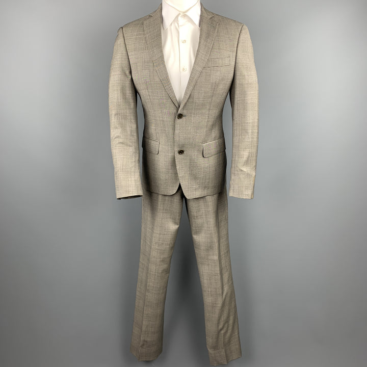 TALLIA Size 36 Gray Glen Plaid Wool Notch Lapel Suit