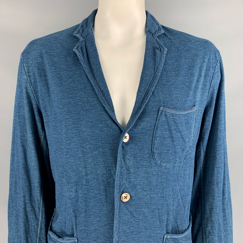 45rpm Size XL Indigo Cotton Notch Lapel Jacket