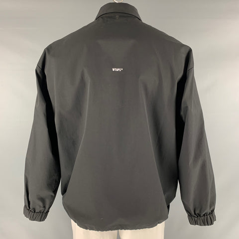 WTAPS EX_46 COLLECTION Size L Black Solid Polyester Snaps Jacket