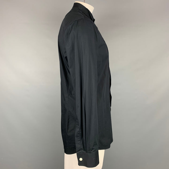VIVIENNE WESTWOOD HOMME Taille XL Chemise de smoking en coton noir à manches longues