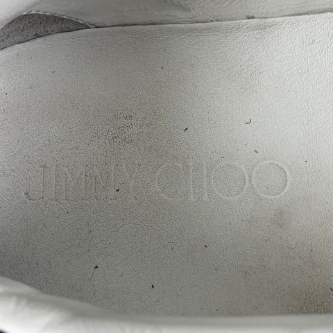 JIMMY CHOO Talla 10 Zapatillas de ante con tachuelas plateadas azul marino