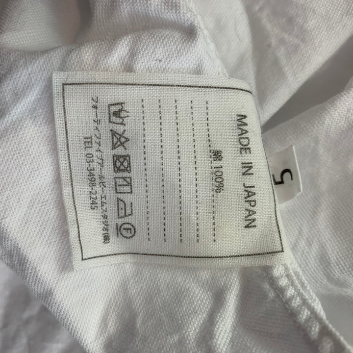 45rpm Size XL White Cotton One Pocket Long Sleeve Shirt