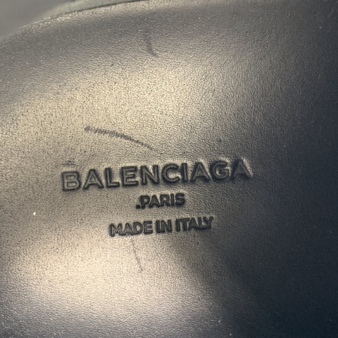 BALENCIAGA Size 10 Gray Print Marble Leather Reflective High Top Sneakers