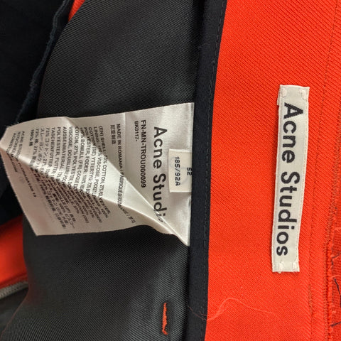 ACNE STUDIOS Size 42 Orange Cotton / Polyester Notch Lapel Suit