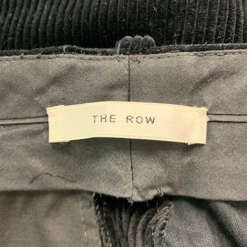 THE ROW Taille 2 Pantalon décontracté plissé en coton noir