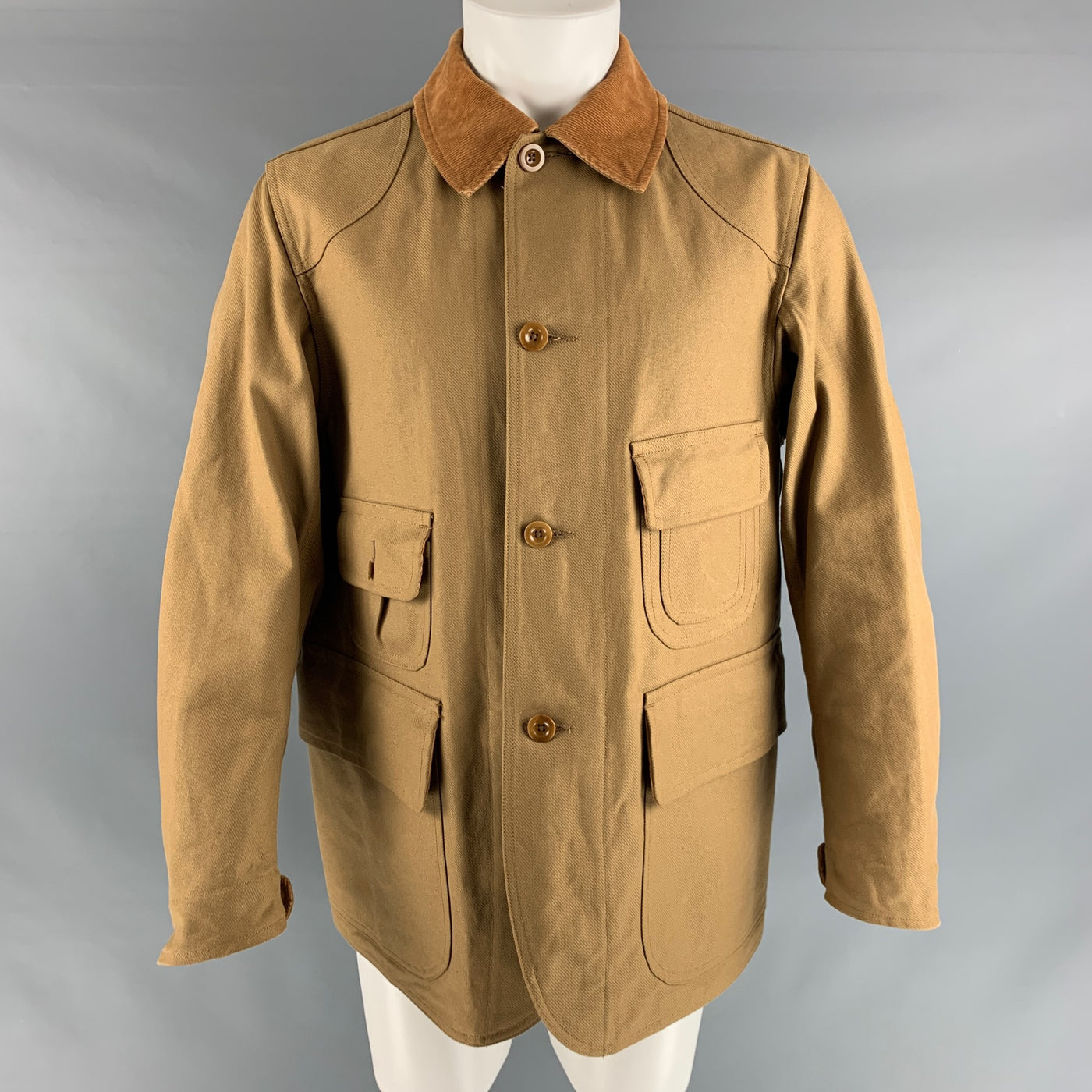 A VONTADE Size M Camel Cotton Utility Jacket