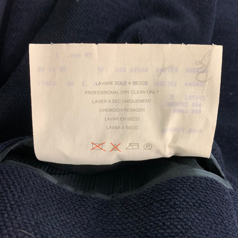 ERMENEGILDO ZEGNA Size 40 Black Textured Cotton &  Wool Sport Coat