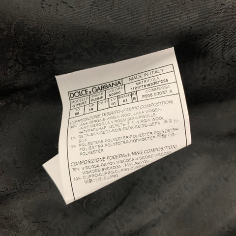 DOLCE &amp; GABBANA Talla 48 Chaleco abotonado de mezcla de lana negro