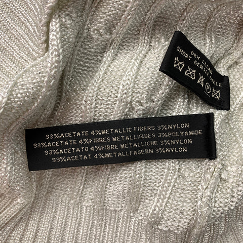 RALPH LAUREN Black Label Size M Silver Acetate Blend Pullover